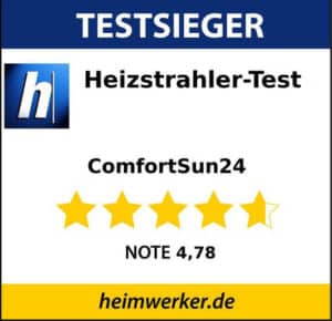 Siegel - Infrarot-Heizstrahler Testsieger