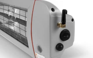 Terrassenheizstrahler mit App 1400 Watt Schalter Antenne
